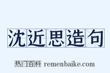 沈近思造句是什么意思的图片